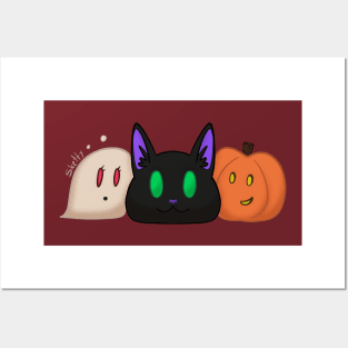 Spooky Scary Round Friends Posters and Art